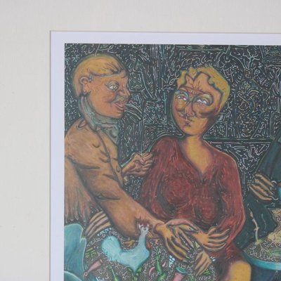 Pjeroo Roobjee, Kapoenen, 2001, Lithograph, Framed-DV-1768030