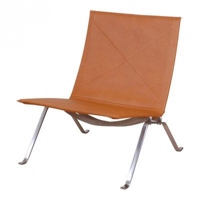 PK-22 Armchair in Cognac Aniline Leather by Poul Kjærholm for Fritz Hansen-MTD-1400664