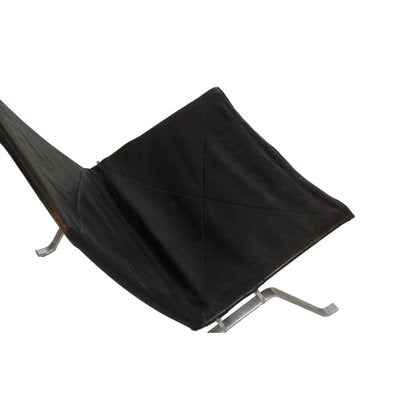 Pk-22 Lounge Chair in Patinated Black Leather by Poul Kjærholm, 1980s-MTD-1807559