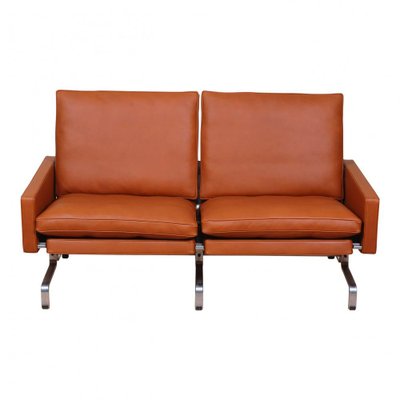 PK-31/2 Sofa in Cognac Aniline Leather by Poul Kjærholm for E. Kold Christensen-MTD-1400826