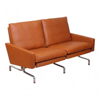 PK-31/2 Sofa in Cognac Aniline Leather by Poul Kjærholm for E. Kold Christensen-MTD-1400826