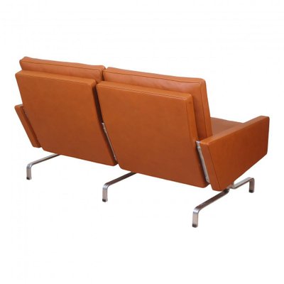 PK-31/2 Sofa in Cognac Aniline Leather by Poul Kjærholm for E. Kold Christensen-MTD-1400826