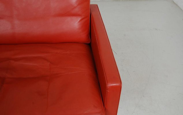 Pk-31/2 Sofa in Red-Brown Leather by Poul Kjærholm for Fritz Hansen, 1990s-MTD-1400835