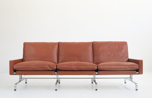 PK 31-3 Leather Sofa by Poul Kjærholm for E. Kold Christensen, 1960-TJQ-1734361