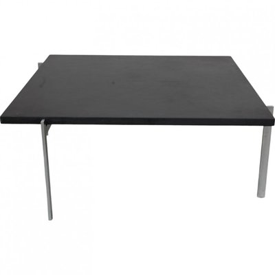 Pk-61 Coffee Table in Black Slate by Poul Kjærholm, 1980s-MTD-2017023