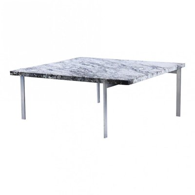 PK-61 Coffee Table with Porsgrunn Marble by Poul Kjærholm for E. Kold Christensen-MTD-1400247