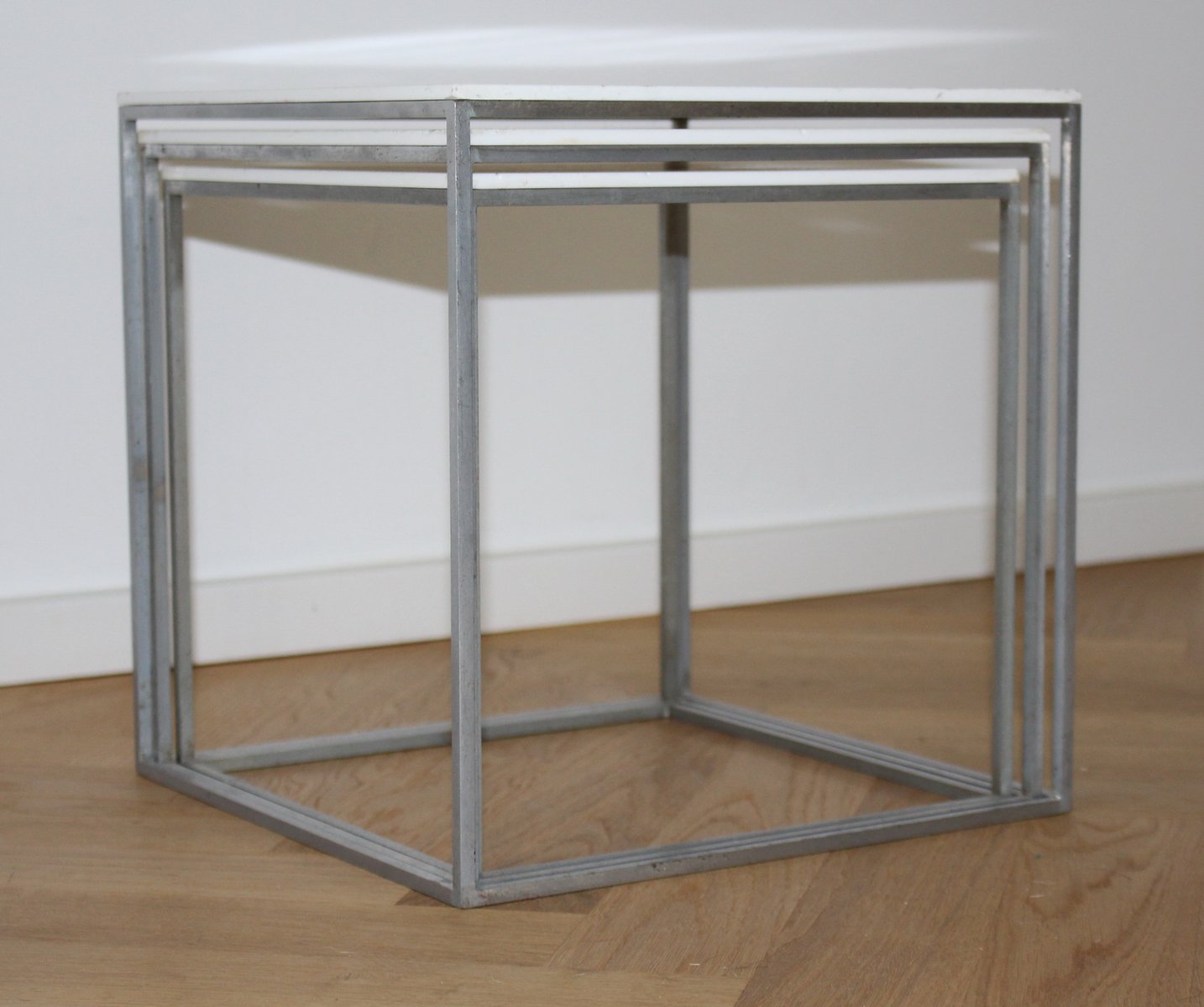 PK71 Nesting Tables by Poul Kjaerholm for E. Kold Christensen, 1957, Set of 3