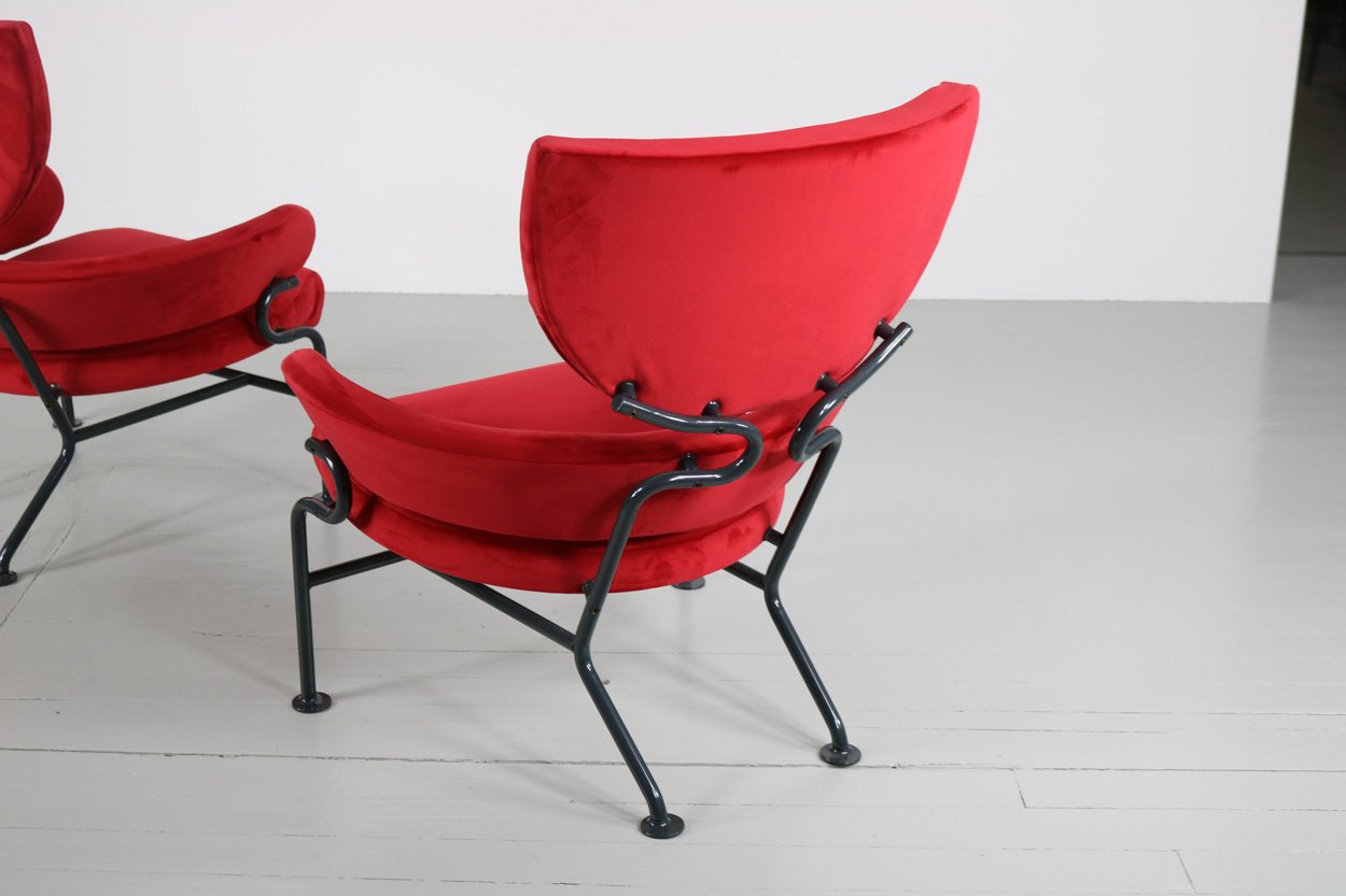 PL19 Lounge Chairs by Franco Albini for Poggi, 1960s, Set of 2