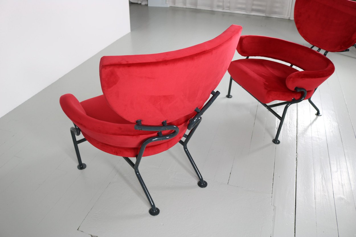 PL19 Lounge Chairs by Franco Albini for Poggi, 1960s, Set of 2