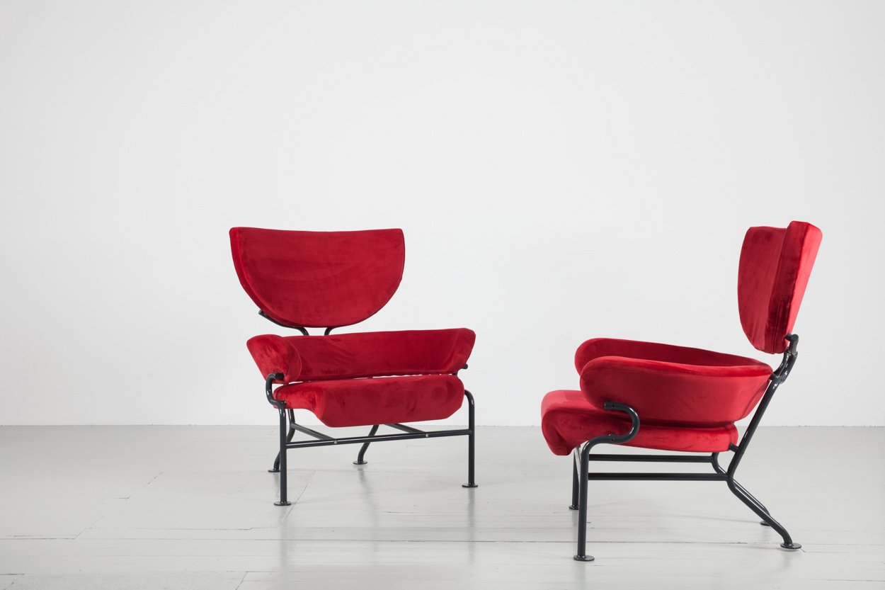 PL19 Lounge Chairs by Franco Albini for Poggi, 1960s, Set of 2