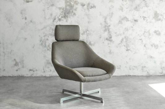 Plain Brown Swivel Lounge Chair