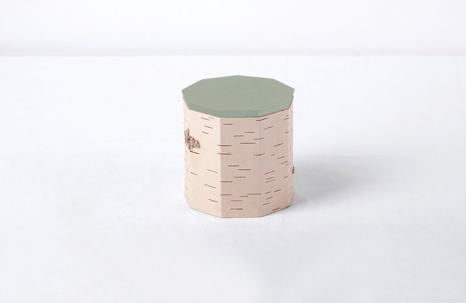 Plain Tuesa Container with Mint Lid by Anastasiya Koshcheeva for Moya