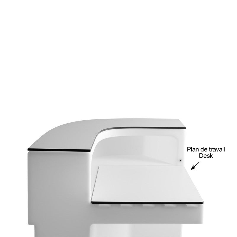 Accessories for bar counter CORDIALE CORNER by Slide #Desk / White with black profile