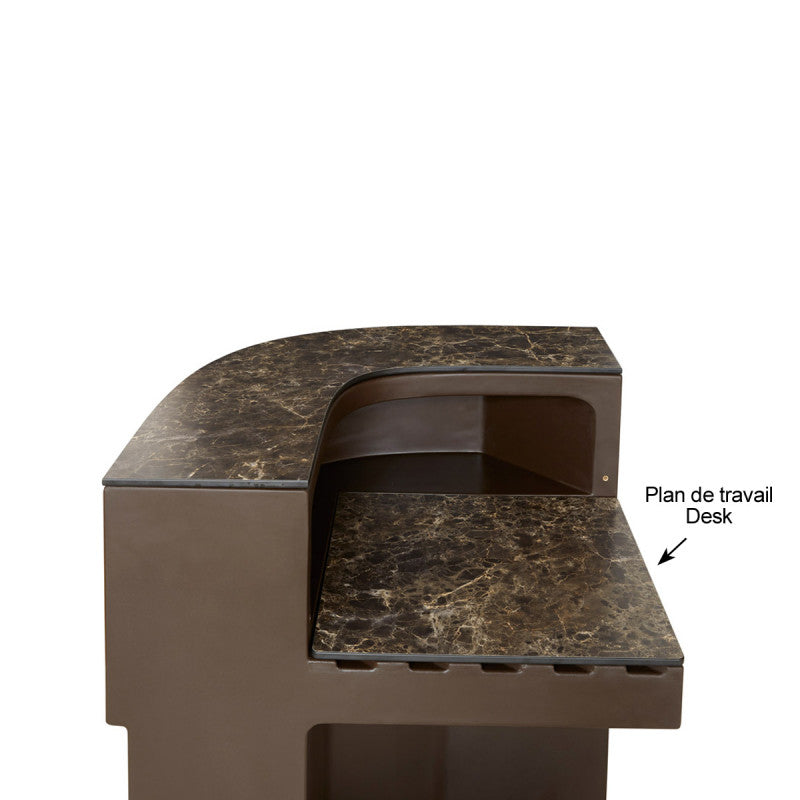 Accessories for bar counter CORDIALE CORNER by Slide #Desk / Imperiale Veneto matched profile