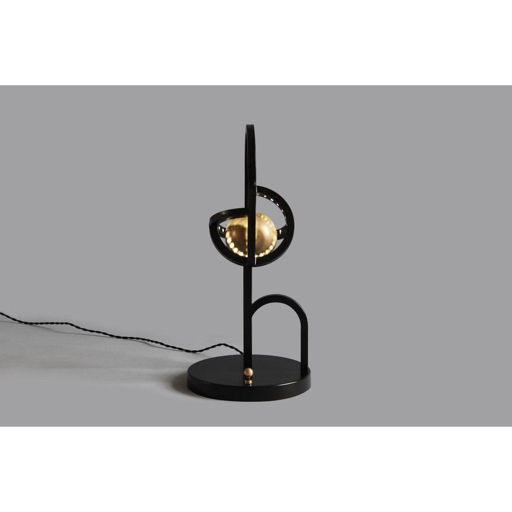 Planetaria Steel and Brushed Brass Table Lamp by Bohinc Studio