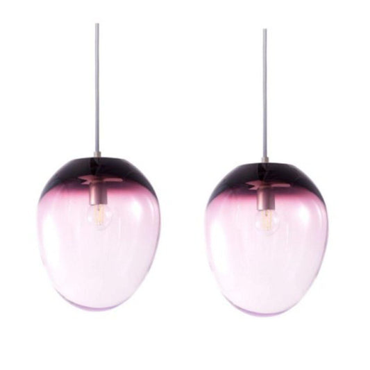 Planetoide Astrea Purple Iridescent Pendants by Eloa, Set of 2