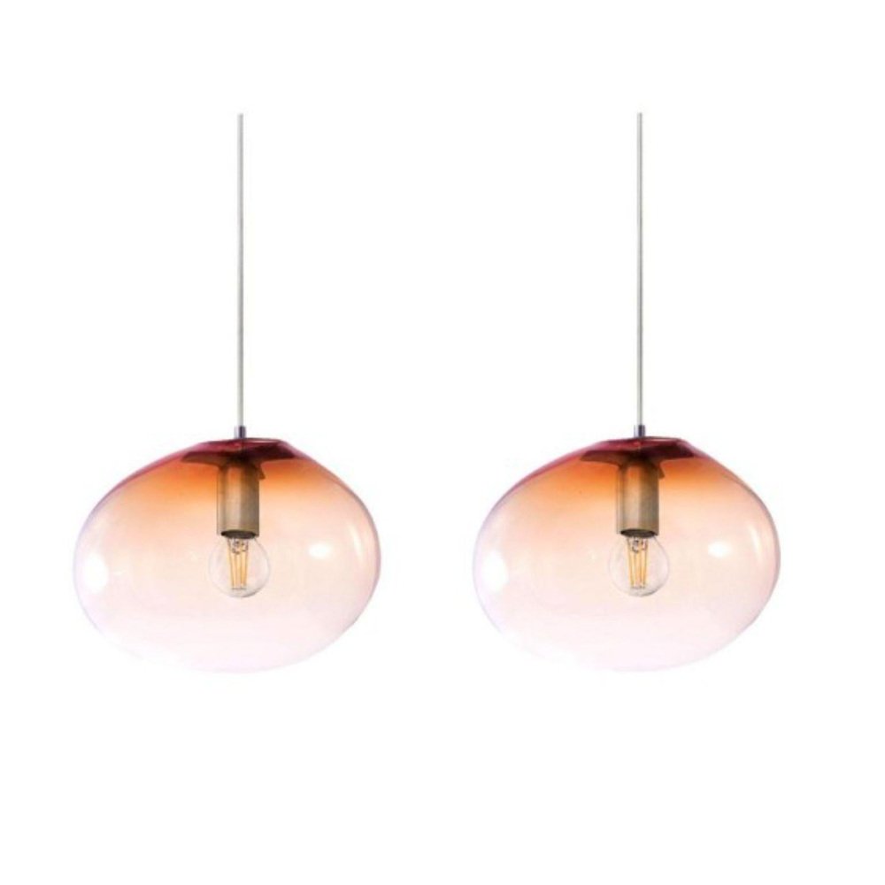 Planetoide Centaure Coral Pendants by Eloa, Set of 2