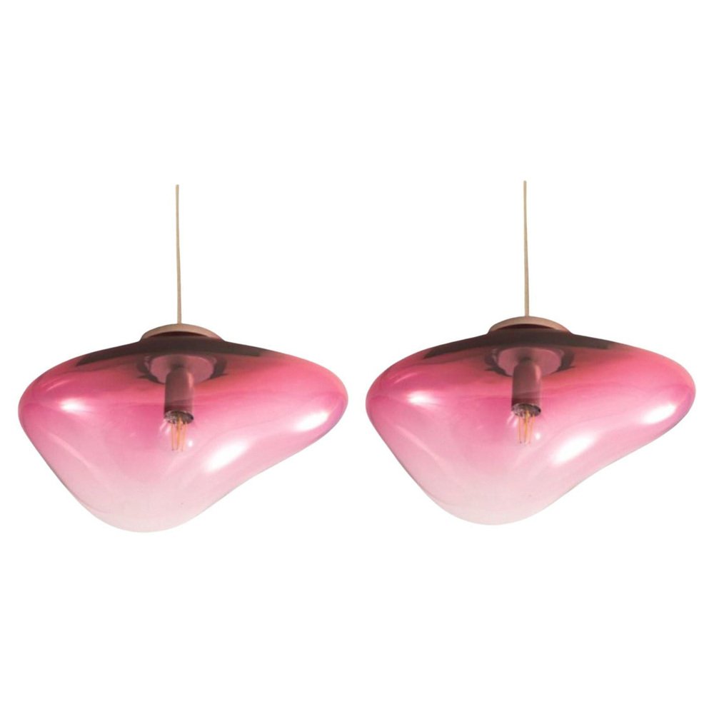 Planetoide Erosi Brilliant Ruby Pendants by Eloa, Set of 2