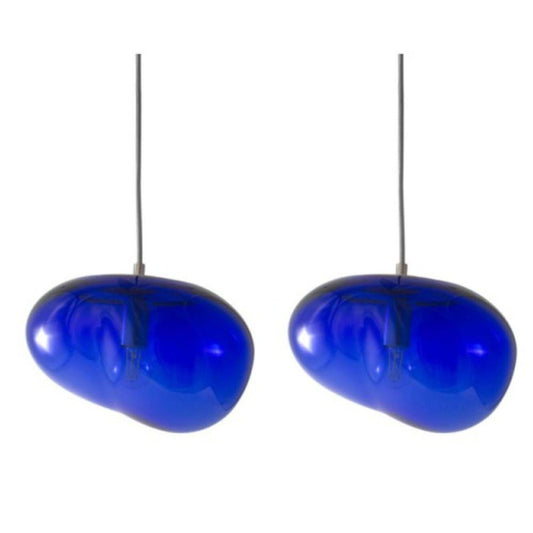 Planetoide Saiki Blue Pendants by Eloa, Set of 2