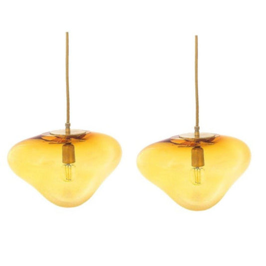 Planetoide Seresi Gold Pendants by Eloa, Set of 2