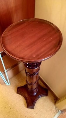 Plant Column Stand in Mahogany, 1930s-EAI-1396806