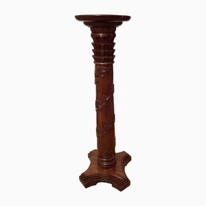 Plant Column Stand in Mahogany, 1930s-EAI-1396806