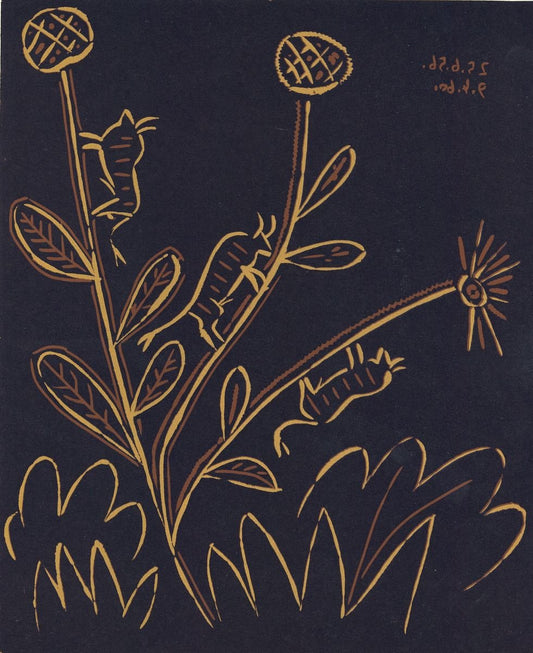 Plante aux Toritos - Linocut Reproduction After Pablo Picasso - 1962 1962