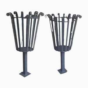 Planters in Iron, Set of 2-TCS-1264225