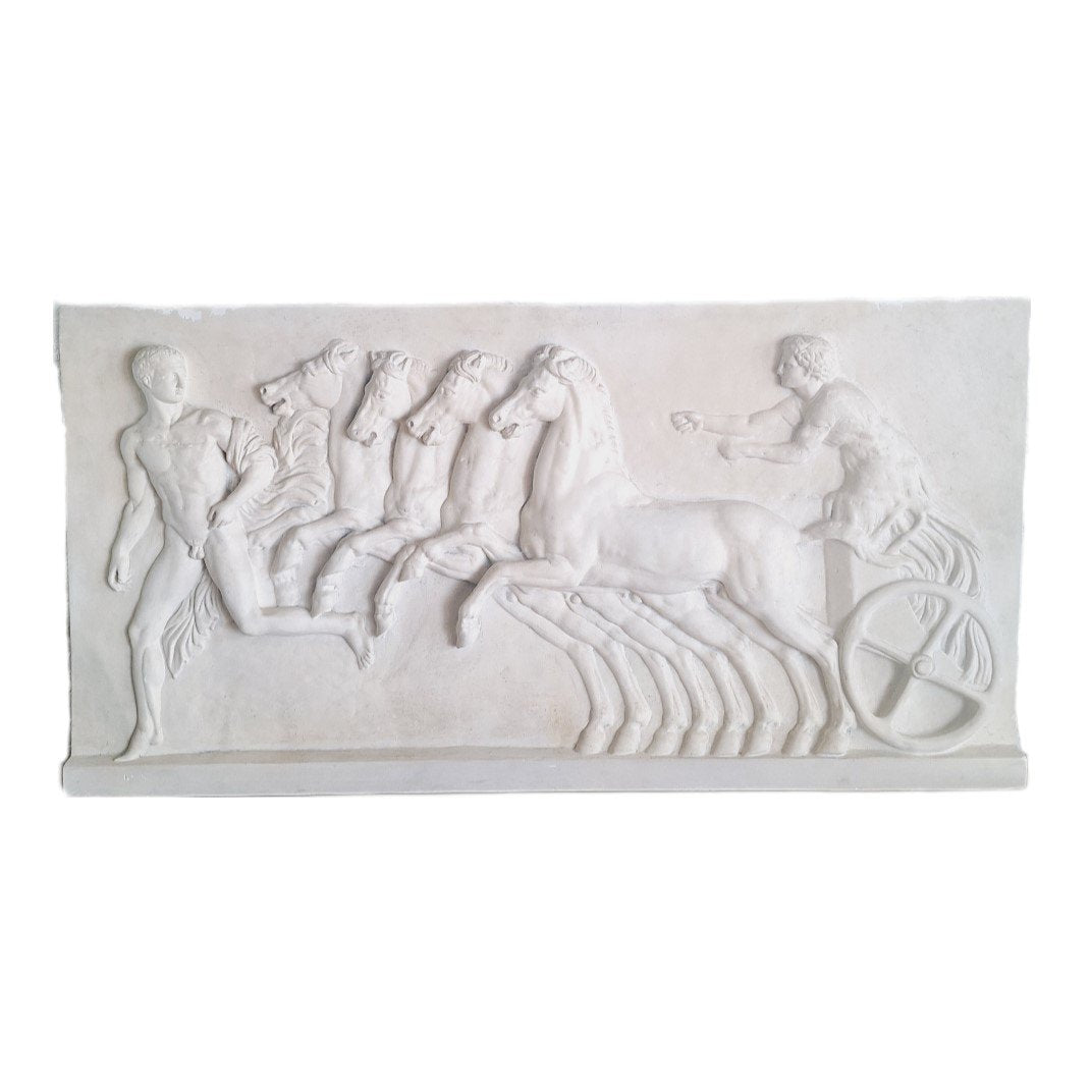 Plaster Bass Relief of Chariot Race