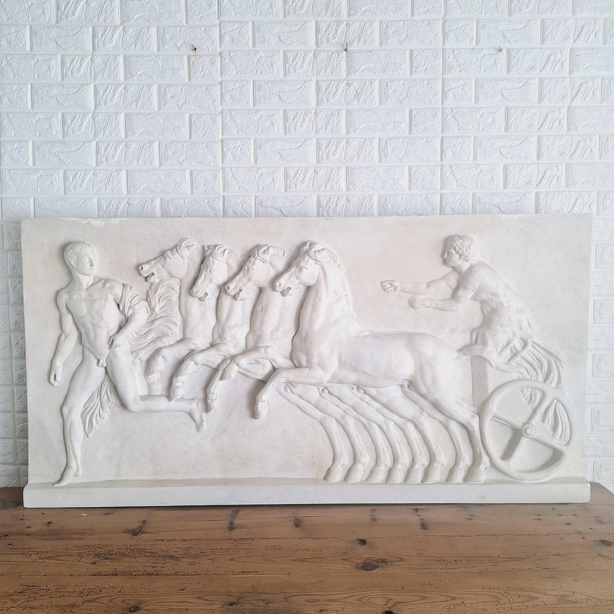 Plaster Bass Relief of Chariot Race