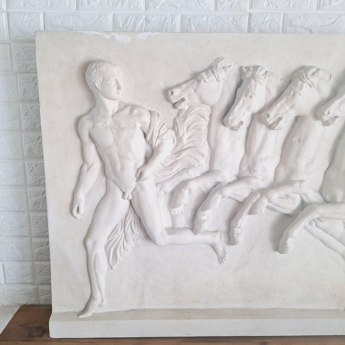 Plaster Bass Relief of Chariot Race