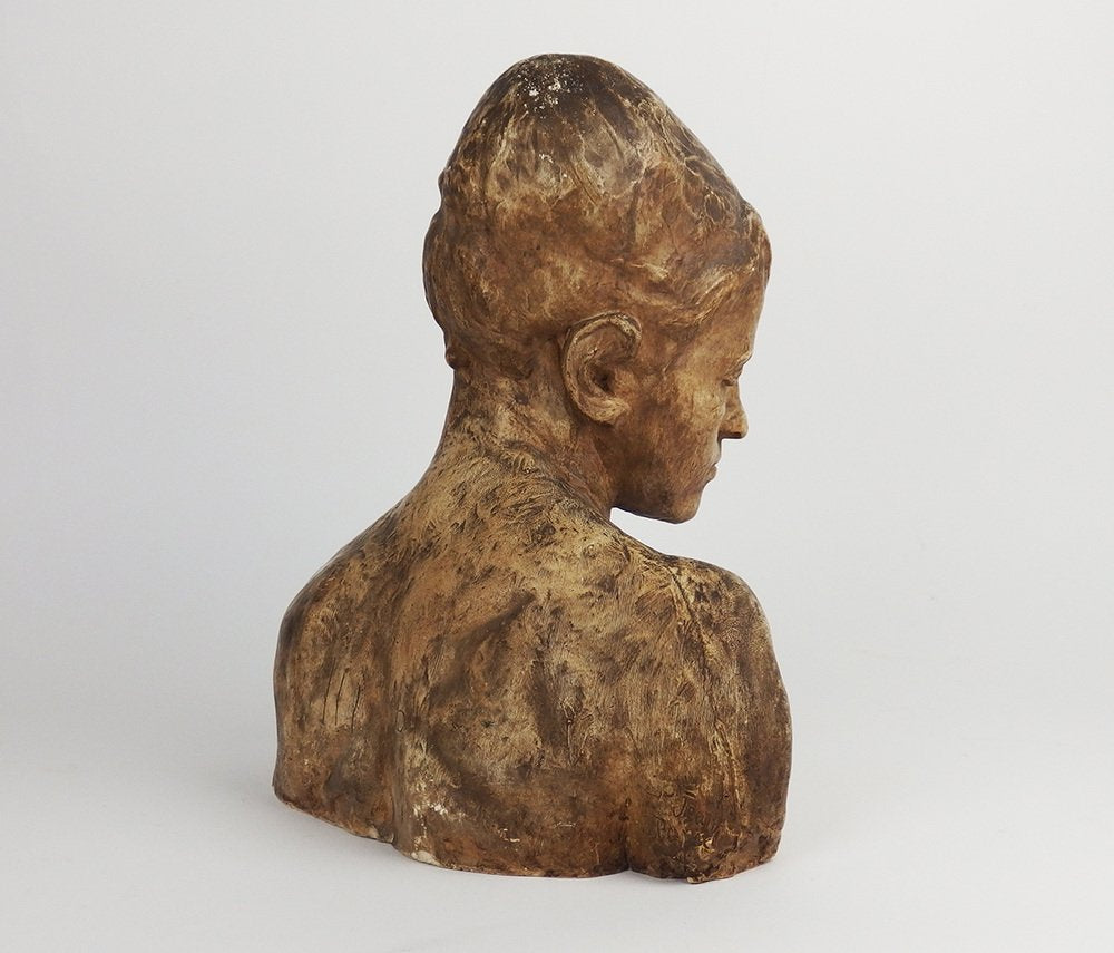 Plaster Bust by Jean Pavie, 1890-1910