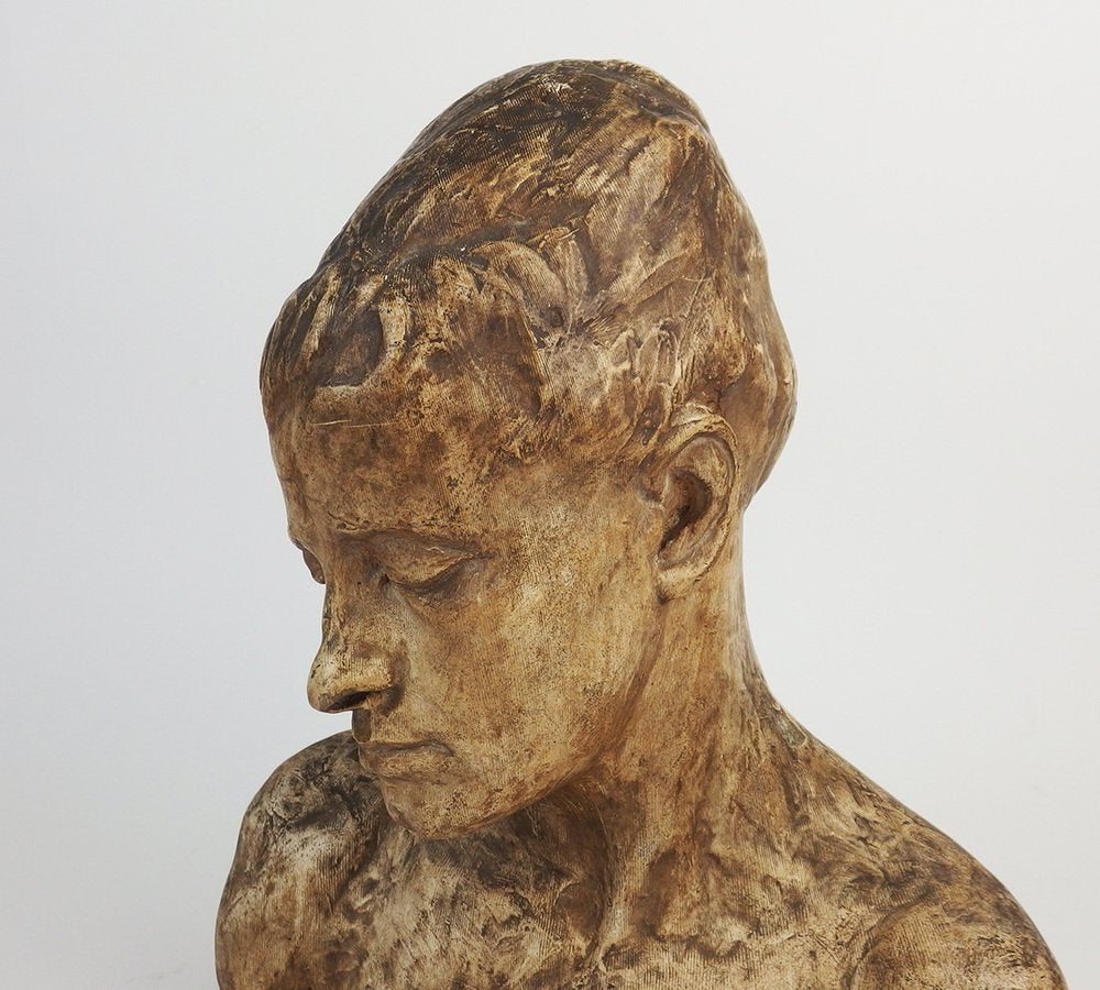 Plaster Bust by Jean Pavie, 1890-1910