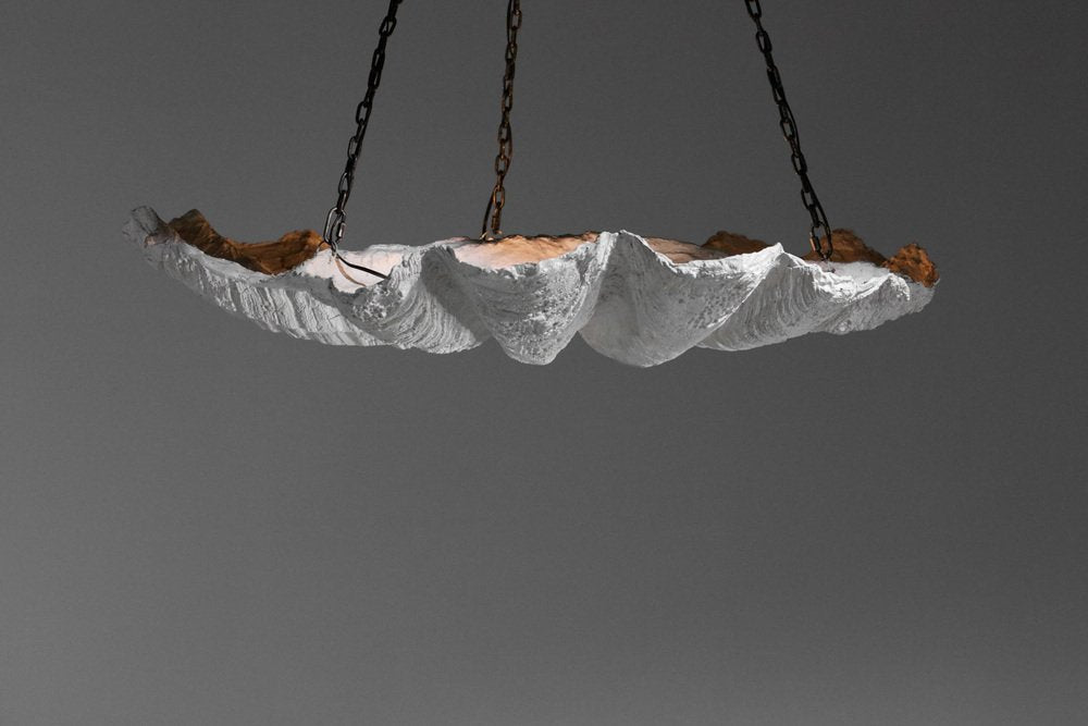 Plaster Chandelier in the Style of Diego Giacometti & Jean Michel Frank