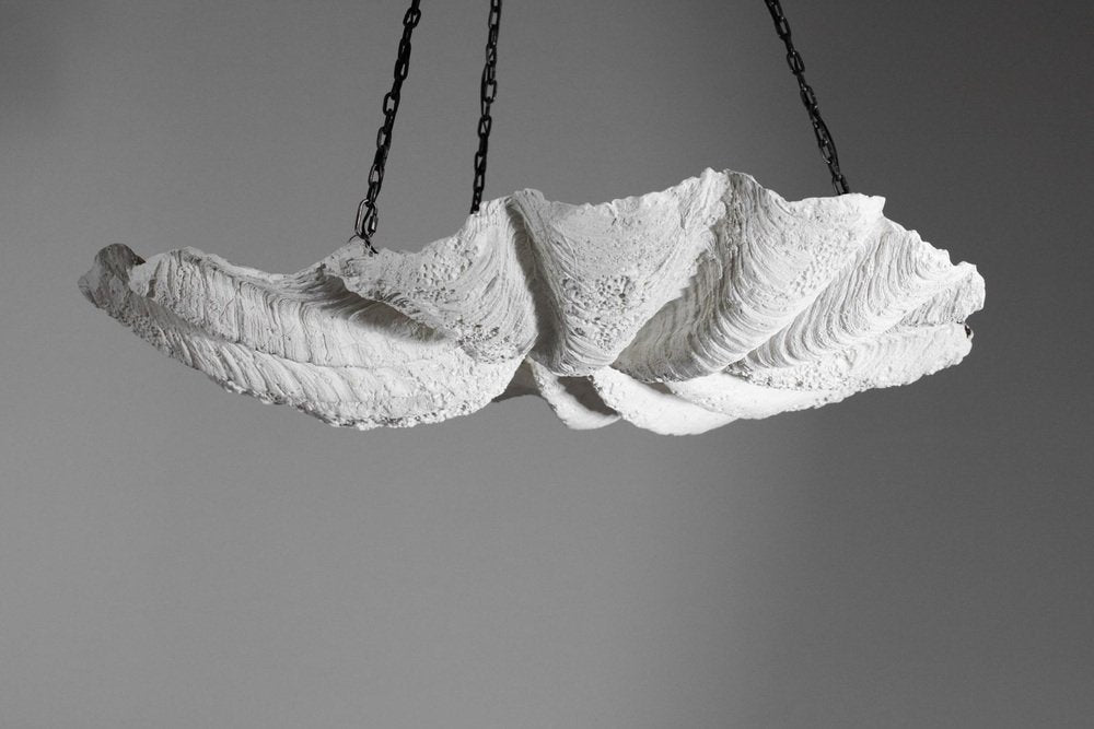 Plaster Chandelier in the Style of Diego Giacometti & Jean Michel Frank