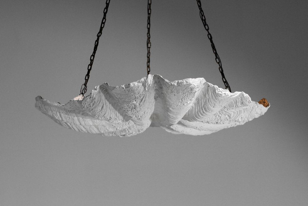 Plaster Chandelier in the Style of Diego Giacometti & Jean Michel Frank