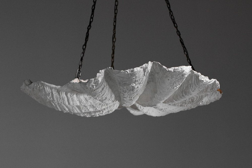 Plaster Chandelier in the Style of Diego Giacometti & Jean Michel Frank