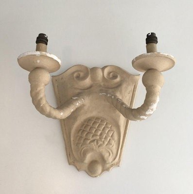 Plaster Wall Lights, 1940s, Set of 2-BA-1365609