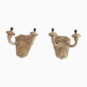 Plaster Wall Lights, 1940s, Set of 2-BA-1365609