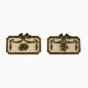 Plaster with Putti and Decorations, Set of 2-RAQ-941117