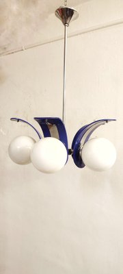 Plastic and Glass Ceiling Lamp, Spain, 1970s-RGF-1368558