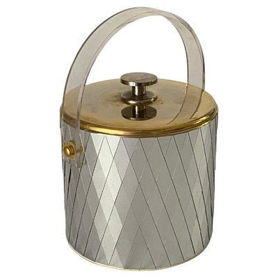 Plastic Ice Bucket with Mirror Decoration Pattern, France, 1970s-UR-1409785