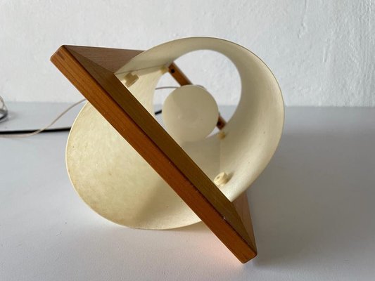 Plastic Paper and Wood Frame Pendant Lamp from Domus, 1980s, Italy-RDS-1146555