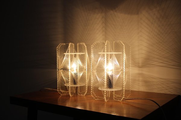 Plastic Table Lamps, 1960s, Set of 2-TZ-778344