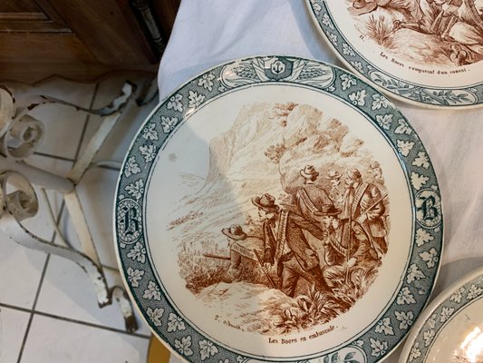 Plate Set from Creil et Montereau, 1950s, Set of 7-BZK-574659