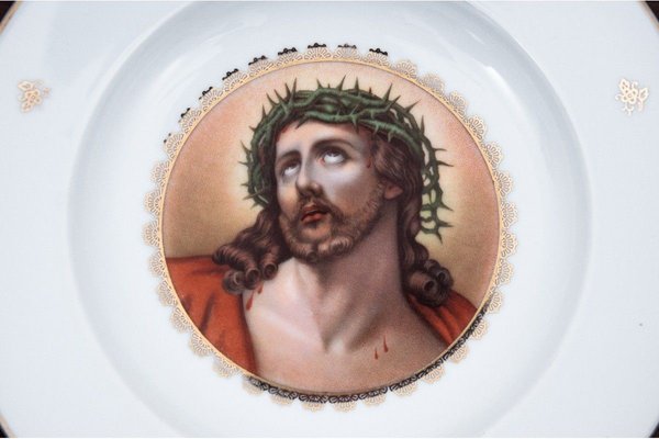 Plate with Image of Jesus from Rosenthal, Germany-BXB-931813