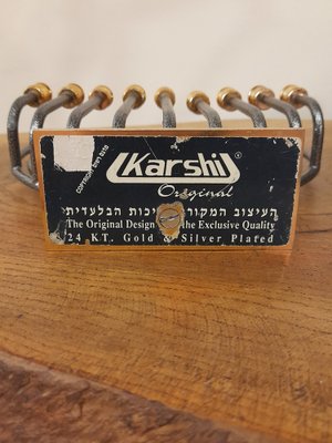 Plated Gold and Silver Plated by Karshi for Menarah Hanukia, Israel, 1970s-ZJN-1805354