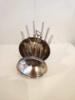 Plated Stand with Knives, 1890s, Set of 13-CAQ-2031515