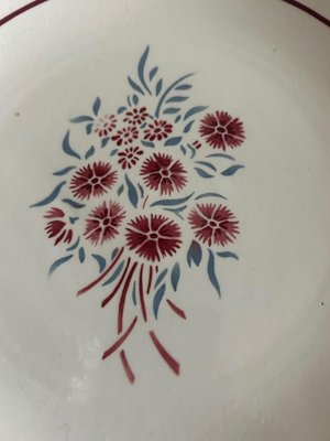 Plates and Badonviller Earthenware Dish, 1950s, Set of 14-AVC-2043417