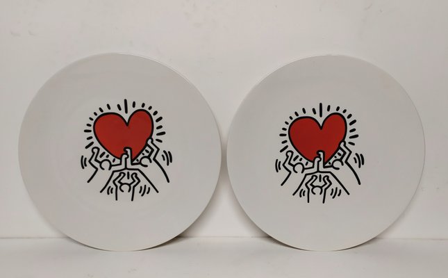 Plates by Keith Haring, 1990s, Set of 2-EI-1138673